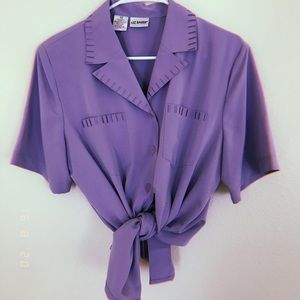 Liz Baker vintage purple blouse